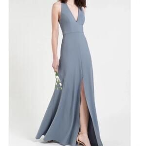 Jenny Yoo Slate Blue Wedding Dress
